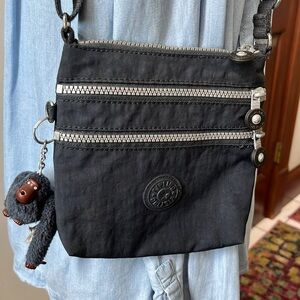 Kipling  mini bag  super light  2 front zip pockets   Monkey key ring   Like New